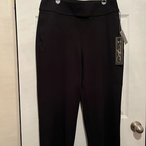 Diane Gilman Black pull on trouser pant.  Size large=14 new with tags